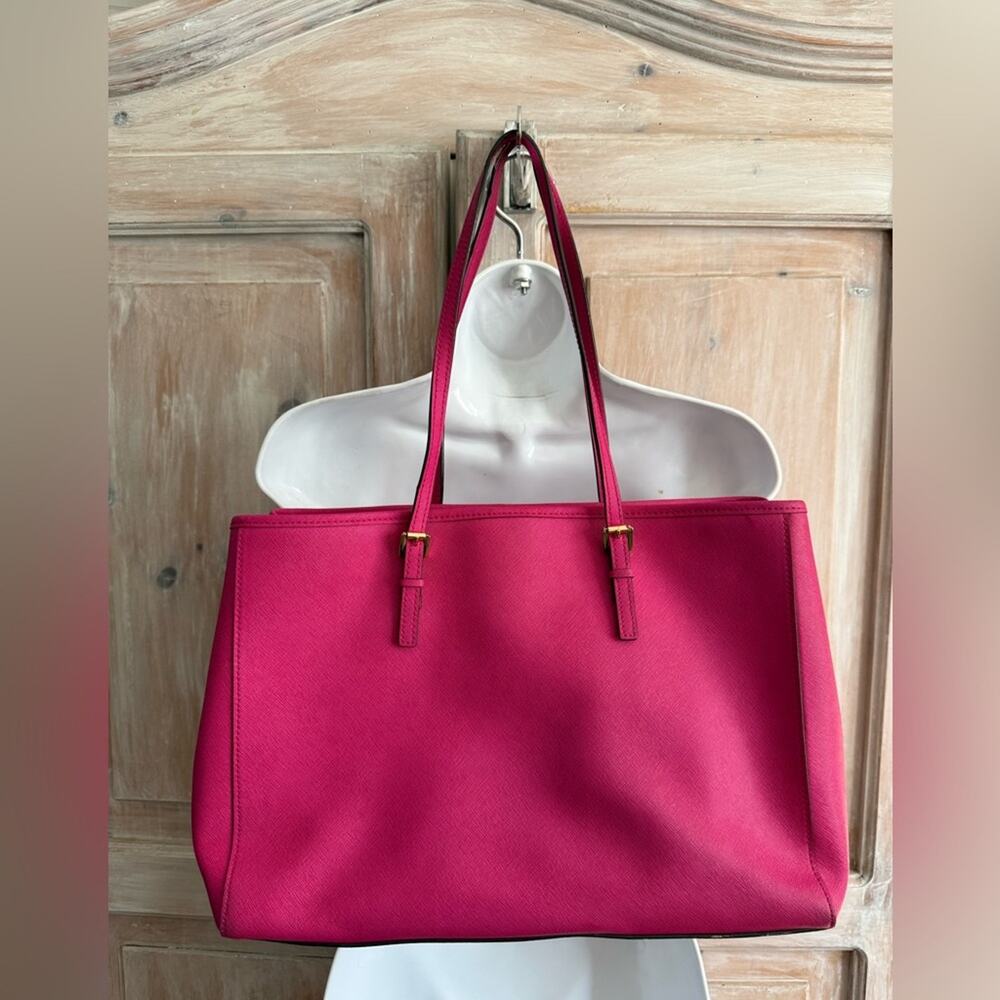 Michael Kors Hot Pink Tote Bag Purse - Picture 3 of 13